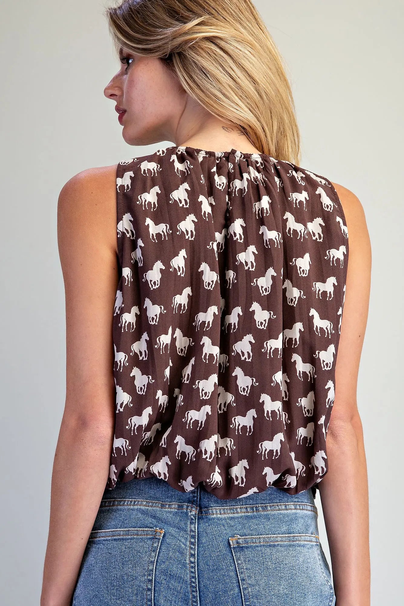 Wild Horse Bubble Hem Blouse