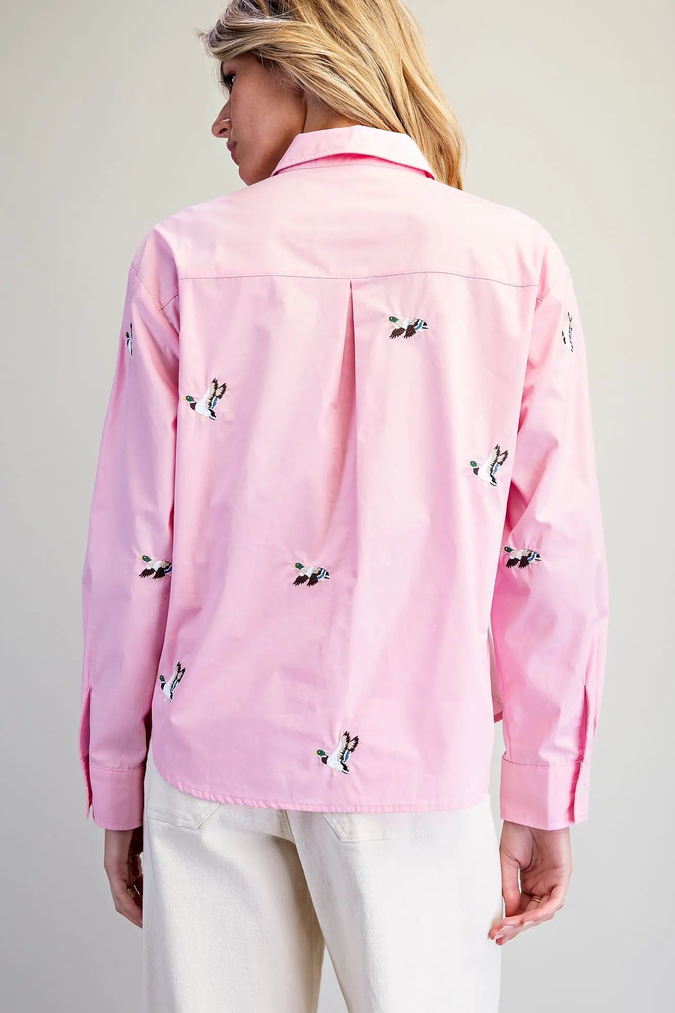 Pretty in Pink Mallard Button-Up