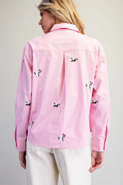 Pretty in Pink Mallard Button-Up