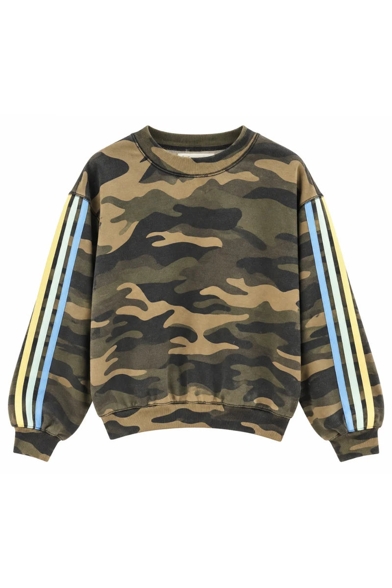 Vintage Havana Camo Stripe Matching Set – Women's Sweatshirt & Jogger Set