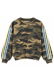 Vintage Havana Camo Stripe Matching Set – Women's Sweatshirt & Jogger Set